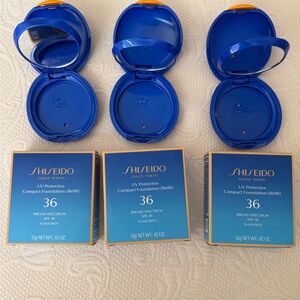 Shiseido Blue empty cases. 3 totally
